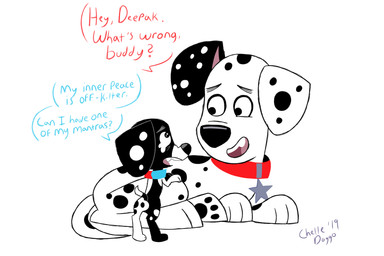 black_body black_fur black_nose black_spots blue_collar collar dialogue duo feral fur heterochromatic_ears male multicolored_body multicolored_fur pawpads red_collar spots toony two_tone_body two_tone_collar two_tone_fur white_body white_fur white_spots chelledoggo 101_dalmatian_street 101_dalmatians disney deepak_(101_dalmatians) dylan_(101_dalmatians) canid canine canis dalmatian domestic_dog mammal 2019 hi_res