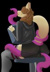 anthro bottomwear clothing covered_eyes femboy hair hair_over_eyes hoodie legwear licking male penetration skirt solo tentacle_lick tentacle_penetration tentacle_under_clothing tentacles thigh_highs tongue topwear kennedy_oz the_nature_of_predators venlil_(the_nature_of_predators) alpha_channel hi_res