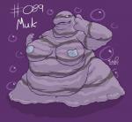 belly big_belly big_breasts breasts female goo-connected_lips nipples obese obese_female overweight overweight_female purple_body solo bbwpokedex eddy_okapi nintendo pokemon generation_1_pokemon goo_creature muk pokemon_(species) 2013