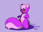 anthro blush fur hypnosis male masturbation mind_control no_hands open_mouth purple_body purple_fur ringed_eyes rubbing_penis solo tongue tongue_out synthet1c kylie_(synthet1c) mammal mephitid skunk 4:3 hi_res