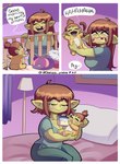 baby bed before_and_after big_breasts blush bodily_fluids breasts brown_hair clenched_teeth drinking_milk duo female freckled_arms freckled_face freckles furniture green_body green_skin hair holidays humanoid_pointy_ears inside lamp laugh milk motion_lines not_furry pain plushie pointy_ears pulling_hair sitting smile tears teeth touching_hair young 20pesos_sopa mother's_day nickelodeon spongebob_squarepants 3huntle0 lei_(20pesos_sopa) selene_(20pesos_sopa) spongebob_squarepants_(character) goblin humanoid absurd_res hi_res sibling_(lore) sister_(lore) sisters_(lore)