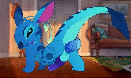 4_toes anal anal_masturbation anal_penetration antennae_(anatomy) back_markings backsack balls black_eyes blue_body blue_claws blue_fur blue_nose blue_pawpads claws dildo dildo_insertion feet feral fur genitals head_markings head_tuft inside looking_at_viewer looking_back looking_back_at_viewer male male_penetrated markings masturbation multicolored_antennae occipital_markings open_mouth pawpads penetration penis purple_mouth purple_penis purple_tongue screencap screencap_background semi-anthro sex_toy sex_toy_insertion solo tail tail_markings toes tongue tuft white_crest_(artist) disney lilo_and_stitch fan_character stream_(experiment_762) alien experiment_(lilo_and_stitch) 2018