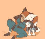 anthro bodily_fluids brown_body brown_fur clothed clothing duo ears_down ears_up fanfiction feet fur gloves handwear hug male multicolored_body multicolored_fur muscular muscular_male orange_body orange_fur pivoted_ears simple_background sitting spikes tears white_body white_fur pinumontbalou epic_games fortnite fennix_(fortnite) volpez_(fortnite) canid canine canis fox mammal red_fox true_fox absurd_res digital_drawing_(artwork) digital_media_(artwork) hi_res story story_in_description brother_(lore) brothers_(lore) sibling_(lore)