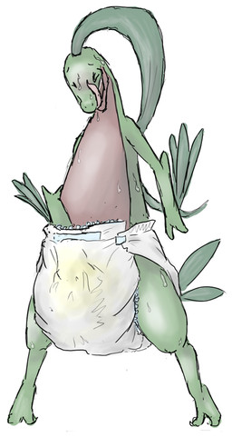 after_orgasm anthro biped bodily_fluids clothed clothing cum_on_head diaper diaper_only genital_fluids green_body male masturbation red_body simple_background soiled_diaper solo standing topless unclean_diaper urine used_diaper wearing_diaper wet_diaper white_background crackajackin nintendo pokemon generation_3_pokemon grovyle pokemon_(species) 2010 digital_media_(artwork)