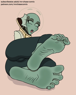 5_toes armor clothed clothing feet female foot_fetish foot_focus headgear helmet humanoid_feet membrane_(anatomy) plantigrade soles solo toes webbed_feet mrchasecomix creature_commandos dc_comics nina_mazursky animal_humanoid aquatic aquatic_humanoid fish fish_humanoid humanoid hi_res