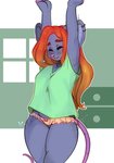 anthro clothing ear_piercing ear_ring female geeflakes hair hi_res mammal mouse murid murine panties piercing ring_piercing rodent solo tagme underwear