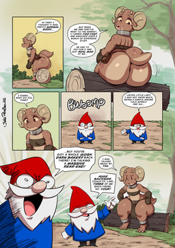 4_horns anthro beard big_butt biped bottomless bottomwear brown_body bubble_butt butt clothed clothing describing_another describing_butt describing_self describing_size describing_tail dialogue duo facial_hair female gloves handwear hat headgear headwear horn huge_butt hyper hyper_butt log loincloth looking_at_another looking_back male multi_horn multiple_angles mustache no_underwear outside plant shortstack shortstack_female sitting speech_bubble tail talking_to_another text thick_thighs tree wood joaoppereiraus piko_(simplifypm) gnome kobold scalie 2025 comic digital_media_(artwork) english_text hi_res