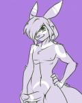 anthro anthrofied biped erection genitals green_eyes male nude penis pokemorph simple_background solo standing xizana nintendo pokemon drake_(gamerfox) eeveelution generation_2_pokemon pokemon_(species) umbreon 4:5 hi_res