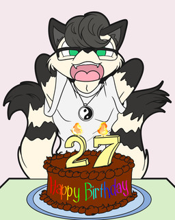 2_missing_limbs amputee birthday_cake cake clothed clothing dessert disability food male missing_all_arms solo mrpandragon jei_laule absurd_res hi_res