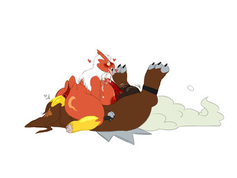 69_position ahegao anthro anthro_on_feral anus balls bestiality big_breasts big_butt blush bodily_fluids breasts butt duo eye_roll facesitting fellatio female feral genitals heart_symbol knot long_tongue looking_pleasured male male/female nipples oral penile penis red_nipples red_penis saliva sex simple_background sitting_on_another squish thick_thighs tongue tongue_out white_background winning_at_69 yellow_sclera himi-ki nintendo pokemon blaziken entei generation_2_pokemon generation_3_pokemon legendary_pokemon pokemon_(species) 2015 4:3