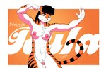 abs anthro black_hair breasts dreadlocks female flexing fur genitals hair looking_at_viewer nipples nude orange_body orange_fur pussy solo striped_body striped_fur stripes razorfox draconia_chronicles rula_(razorfox) felid mammal pantherine tiger 2020