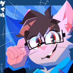 5_fingers anthro black_eyewear black_glasses blue_background blue_border blue_clothing blue_hoodie blue_topwear border brown_hair buckteeth clothing eyewear fingers front_view fur glasses hair hoodie looking_at_viewer male motion_lines open_mouth pattern_background pie_cut_eyes pink_body pink_fur pink_inner_ear pink_nose pupils red_eyes simple_background smile solo striped_background teeth topwear white_body white_fur skweekers mammal murid murine rat rodent 1:1 2023 headshot_portrait icon portrait