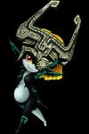 belly breasts fangs female grin hair navel not_furry nude orange_hair red_eyes simple_background smile solo teeth yellow_sclera mcsadat nintendo the_legend_of_zelda twilight_princess midna humanoid twili 2014 2:3 absurd_res alpha_channel hi_res