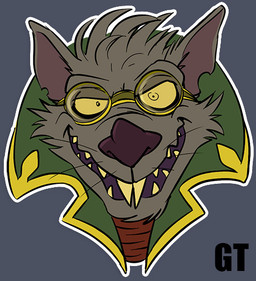 anthro eyewear goggles head_only incisors looking_at_viewer male solo sticker teeth_showing whiskers gtskunkrat league_of_legends riot_games tencent twitch_(lol) mammal murid murine rat rodent