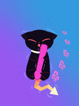 black_body collar feral nude red_eyes red_nose sex_toy simple_background solo tail vibrator anonymous_artist panty_and_stocking_with_garterbelt vibe_(pswg) domestic_cat felid feline felis ghost mammal spirit 3:4 hi_res