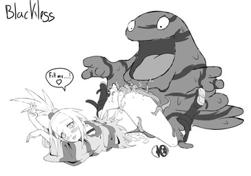 <3 abdominal_bulge absurd_res ahegao bestiality black_and_white blackless blush duo english_text female feral from_behind grimer hi_res inflation interspecies male monochrome nintendo pokémon poképhilia roxie_(pokemon) sex straight text video_games
Rating: Explicit
Score: 2
User: Test-Subject_217601
Date: March 18, 2014
