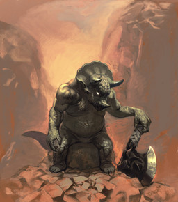 ambiguous_gender anthro axe detailed_background feet horn humanoid_feet melee_weapon nude plantigrade realistic solo tail warrior weapon white_eyes toronn ceratopsian ceratopsid chasmosaurine dinosaur marginocephalian ornithischian prehistoric_species reptile scalie triceratops detailed