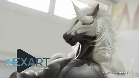 animal_genitalia anthro balls balls_on_ground big_penis bodily_fluids cum genital_fluids genitals horn huge_penis hyper hyper_genitalia hyper_penis male mouth_closed muscular muscular_anthro muscular_male music penis poking_penis sheath sheath_play solo sound_warning zex mythology equid equine mammal mythological_creature mythological_equine unicorn 16:9 3d_(artwork) 3d_animation animated digital_media_(artwork) hi_res huge_filesize long_playtime sound webm widescreen