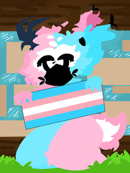 anthro antlers blue_body eyes_closed flag happy horn lgbt_pride male pink_body pride_colors scut_tail short_tail solo tail thick_thighs transgender_pride_colors voidlyvessel pixile_studios super_animal_royale coffepancacke_(voidlyvessel) deer mammal super_cotton_candy_deer_(sar) super_deer_(sar) 3:4 absurd_res hi_res trans_(lore) trans_man_(lore)