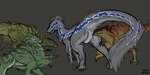 ambiguous_gender animal_genitalia blue_body blue_fur brown_body brown_fur cloaca cloacal cloacalingus feral fur genitals green_body green_fur grey_body grey_fur group oral sex simple_background tail endermoonfur jurassic_park jurassic_world universal_studios blue_(jurassic_world) charlie_(jurassic_world) delta_(jurassic_world) echo_(jurassic_world) dinosaur dromaeosaurid furred_dinosaur prehistoric_species reptile scalie theropod velociraptor 2:1 hi_res