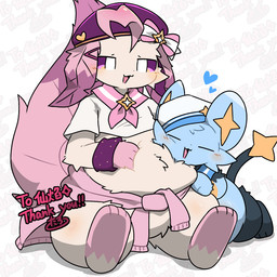 anthro asian_clothing belly beret clothing duo east_asian_clothing feral fur hat headgear headwear japanese_clothing japanese_school_uniform male pink_body pink_fur school_uniform serafuku slightly_chubby slightly_chubby_male uniform tontaro nintendo pokemon yume_(sylvpak) eeveelution generation_4_pokemon leafeon pokemon_(species) shinx 1:1 animated