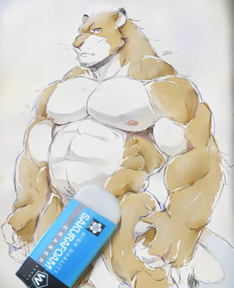 anthro biceps convenient_censorship eraser male musclegut muscular muscular_male nipples nude pecs pubes simple_background solo standing trapezius white_background sollyz mammal 2017 hi_res painting_(artwork) signature traditional_media_(artwork) traditional_painting_(artwork) traditional_watercolor_(artwork) watercolor_(artwork)