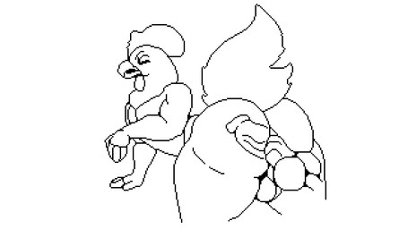 anal anal_knotting anal_penetration animal_genitalia animal_penis anthro balls beak big_butt bodily_fluids butt canine_genitalia canine_penis cum cum_in_ass cum_inflation cum_inside duo feathers genital_fluids genitals inflation knot knotting male male/male male_penetrated male_penetrating male_penetrating_male nude open_mouth penetration penis sex thick_thighs mertvykhcrows mythology avian bird canid canine canis chicken galliform mammal mythological_canine mythological_creature phasianid werecanid werecanine werecreature werewolf wolf 16:9 animated digital_media_(artwork) hi_res monochrome no_sound pixel_(artwork) short_playtime video widescreen