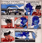 annoying blue_body blue_feathers car dialogue duo facepalm feathered_wings feathers female feral horn inside_car inside_vehicle male text vehicle wings newyorkx3 cadillac friendship_is_magic hasbro my_little_pony mythology princess_luna_(mlp) equid equine human mammal mythological_creature mythological_equine winged_unicorn comic english_text hi_res