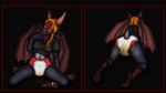 ageplay all_fours anthro bat_nose black_clothing black_shirt black_topwear blood blood_bag blood_in_mouth blood_on_body blood_on_clothing blood_on_face blood_on_hand blood_on_leg blood_play blood_pool bodily_fluids braided_hair bulge butt clothed clothing diaper diaper_fetish diaper_use drinking drinking_blood dripping_blood eyebrows fangs feces female folded_wings footwear fur genital_fluids glowing glowing_eyes gold_(metal) gold_jewelry gold_necklace grey_body grey_fur hair infantilism jewelry long_ears long_tongue membrane_(anatomy) navel necklace orange_eyebrows orange_hair oversized_clothing peeing pooping raised_tail rear_view red_clothing red_diaper red_eyes red_footwear red_hair red_membrane red_socks roleplay shirt sitting sitting_on_ground socks soiled_diaper soiling soiling_diaper solo spread_wings stained_clothing stained_diaper tail teeth tongue topwear unclean_diaper urine used_diaper wearing_diaper wet_diaper wetting wetting_diaper wings carnecalary nix_(datrandomderg) bat mammal vampire absurd_res hi_res