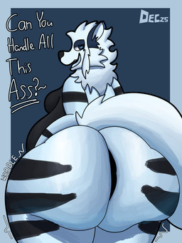 anthro belly big_butt blue_body blue_eyes blue_fur breasts butt female fur huge_butt hyper hyper_butt looking_at_viewer presenting presenting_hindquarters snaggle_tooth solo tail white_tail december_dreams december_dreams_(december_dreams) nintendo pokemon arcanine generation_1_pokemon pokemon_(species) 3:4 absurd_res hi_res trans_(lore) trans_woman_(lore)