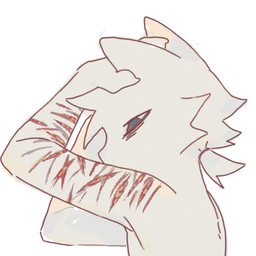 ambiguous_gender anthro gore scar self-harm self-harm_scars simple_background solo tired white_background zhaobuzhaobeiii domestic_cat felid feline felis mammal 1:1