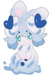 ambiguous_gender blue_body not_furry simple_background smile solo white_background tianhua nintendo pokemon ah_xin_(zhang_gun) alcremie generation_8_pokemon love_sweet_alcremie mint_cream_alcremie pokemon_(species) hi_res