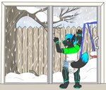 anthro biped clothing detailed_background diaper fur hair male open_mouth raised_tail snow solo standing tail young rileykit tykables cypher_(diaperedglowwolf) canid canine canis mammal wolf 2016 digital_drawing_(artwork) digital_media_(artwork)