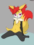 andromorph anthro genitals intersex nude pussy solo darkholm1 nintendo pokemon braxiss_(darkholm1) braixen canid canine fennec_fox fox generation_6_pokemon mammal pokemon_(species) true_fox 3:4 hi_res