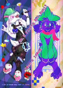 blush chain covering covering_crotch dakimakura electronics eyewear flower glasses hero_scarf microphone mohawk paws plant scarf spotlight frist44 deltarune punk_rock undertale_(series) ralsei bovid caprine darkner goat mammal digital_media_(artwork) hi_res pixel_(artwork)