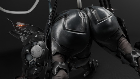 big_butt black_body butt feral machine male on_model solo tongue tongue_out bdmb konami metal_gear metal_gear_rising:_revengeance platinumgames blade_wolf robot robot_feral 16:9 hi_res widescreen