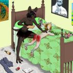 age_difference anthro babysitter bedroom bodily_fluids butt butt_slap duo female female/female paddle reddened_butt size_difference slap spanking tears toothpaste young young_anthro lobadelaluna dei_(character) hazel_(cobalt) bat canid canine canis chihuahua domestic_dog mammal megabat toy_dog 1:1 2015 digital_media_(artwork) hi_res