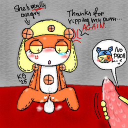 accident angry anthro big_penis blush bodily_fluids cross-popping_vein cum cum_in_vagina cum_inside dialogue duo female genital_fluids genitals leaking_cum male male/female masturbation penis plushie plushophilia speech_bubble spread_legs spreading stitch_(sewing) tears tears_of_pleasure vein veiny_penis kawaii_bimbo_(artist) sgt._frog nuii putata amphibian humanoid keronian 1:1 digital_media_(artwork) low_res oekaki