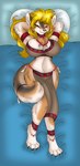 aakashi after_transformation anthro bed big_breasts black_body black_fur blonde_hair breasts brown_body brown_fur canid canine chest_tuft clothed clothing colored comic eyelashes female fur furniture gender_transformation hair long_hair lying lying_on_bed mammal mtf_transformation on_bed sleeping smile solo species_transformation tail thick_thighs transformation tuft unaware_transformation white_body white_fur