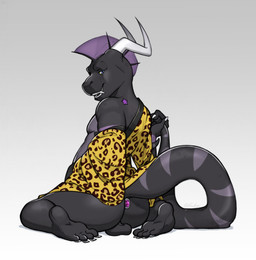 anthro balls butt buttplug clothing feet genitals horn male plug_(sex_toy) robe sex_toy solo tail tiakira mythology brapion dragon lizard mythological_creature mythological_scalie reptile scalie absurd_res hi_res