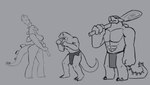 abs amazon ankylosaurian ankylosaurid ankylosaurus anthro back_plates big_breasts bottomwear breasts breccia clothed clothing club_(weapon) cudgel digitalkaiju dinosaur dinozon_fury dromaeosaurid female fighting_pose flint_(dinozon_fury) group guide_lines hi_res huge_breasts loincloth loincloth_only mace male melee_weapon non-mammal_breasts nude ornithischian pose reptile scales scalie sketch slate_(dinozon_fury) spiked_tail spikes spikes_(anatomy) stegosaurian stegosaurus tail thagomizer theropod thyreophoran topless trio velociraptor weapon