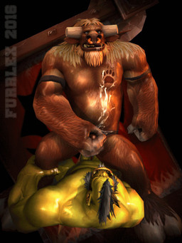 anal anal_penetration anthro anthro_penetrated anvil_position balls beard belt biceps bird's-eye_view black_background bodily_fluids brown_body brown_fur cum cum_on_belly cum_on_body duo erection facial_hair facial_piercing from_front_position fur genital_fluids genitals green_body green_skin high-angle_view horn humanoid_on_anthro humanoid_penetrating humanoid_penetrating_anthro interspecies legs_up male male/male male_on_anthro male_on_humanoid male_penetrated male_penetrating male_penetrating_male masturbating_while_penetrated masturbation muscular muscular_humanoid muscular_male nose_piercing nose_ring nude paws penetration penile penile_masturbation penile_penetration penis penis_in_ass piercing ring_piercing sex simple_background furrlex blizzard_entertainment warcraft bovid bovine humanoid mammal orc tauren 2016 3:4 3d_(artwork) 3d_animation animated digital_media_(artwork) watermark