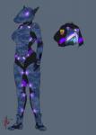 anthro armor breasts camo clothed clothing cyberpunk female headgear helmet military non-mammal_breasts science_fiction simple_background solo standing helium2 nova_whitesail fish marine shark 2017 digital_media_(artwork) hi_res