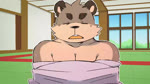 anthro barazoku belly brown_body brown_fur clothing fur inside kemono male one_eye_closed shirt slightly_chubby solo topwear undressing wink green_bell inakamichi bear mammal 16:9 2020 animated no_sound short_playtime webm widescreen