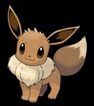 2004 3_toes alpha_channel ambiguous_gender big_ears brown_body brown_eyes brown_fur dipstick_tail eevee feet feral fur generation_1_pokemon glistening glistening_eyes hi_res ken_sugimori looking_at_viewer mammal mane markings nintendo official_art pokemon pokemon_(species) quadruped simple_background solo standing tail tail_markings tan_body tan_fur toes transparent_background