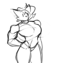 anthro big_breasts bouncing_breasts breast_expansion breasts bursting_out_of_clothing clothing expansion female hair hand_on_hip huge_breasts looking_at_breasts looking_at_own_breasts looking_at_self nipples solo wardrobe_malfunction mrmelted sarah_(mrmelted) domestic_cat felid feline felis mammal 1:1 2025 2d_animation animated frame_by_frame sketch