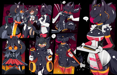 amputee anal anal_penetration anthro black_body black_fur black_latex breast_growth breasts bulge clenched_teeth clothing disability drone dronification exclamation_point eyewear female fur gender_transformation genitals goo_transformation group growth humanoid_to_anthro inner_ear_fluff latex looking_at_viewer maid_uniform male mtf_transformation penetration portal_amputation quadruple_amputee smile species_transformation sunglasses surprised tail teeth thinking_with_portals transformation transformation_pov tuft uniform vulva mxl animal_humanoid canid canid_humanoid canine canine_humanoid canis humanoid mammal mammal_humanoid wolf wolf_humanoid 2025 comic digital_media_(artwork) hi_res