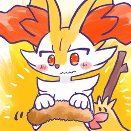 ambiguous_anthro ambiguous_gender anthro biped blush blush_stickers emanata food front_view holding_food holding_object object_in_tail shrimp_(food) simple_background solo stick stick_in_tail tail annyui0611 nintendo pokemon braixen canid generation_6_pokemon mammal pokemon_(species) 1:1 2024 bust_portrait digital_drawing_(artwork) digital_media_(artwork) hi_res japanese_description portrait translated_description