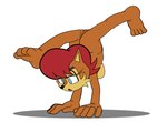 anthro blue_eyes breasts female genitals nude pose pussy side_boob solo spread_legs spreading anonymous_artist sega sonic_the_hedgehog_(series) sally_acorn chipmunk ground_squirrel mammal rodent sciurid