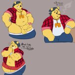 anthro balls bottomwear briefs cigar clothing denim denim_bottomwear denim_clothing dialogue dot_eyes erection eyes_closed flannel fur genitals gold_chain_jewelry grey_background grin half-closed_eyes humanoid_genitalia humanoid_penis jeans kerchief male masturbation narrowed_eyes overweight overweight_anthro overweight_male pants penile penile_masturbation penis shirt simple_background simple_eyes smile smoking smoking_tobacco speech_bubble tank_top text topwear underwear yellow_body yellow_fur yifforroarts disney winnie_the_pooh_(franchise) pooh_bear thug_pooh_bear_(yifforroarts) bear mammal 1:1 english_text hi_res